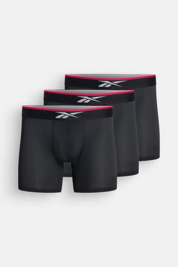 REEBOK 3er-Pack Boxer Trunks schwarz