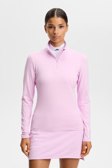 J.LINDEBERG 'Tour Tech' Half-Zip Sweater, pink