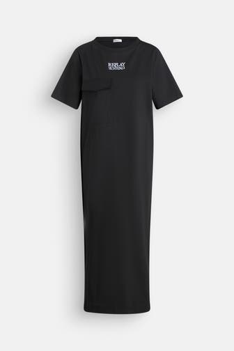 REPLAY T-Shirt-Kleid schwarz