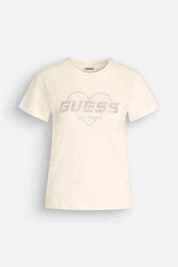 GUESS T-Shirt hellgelb