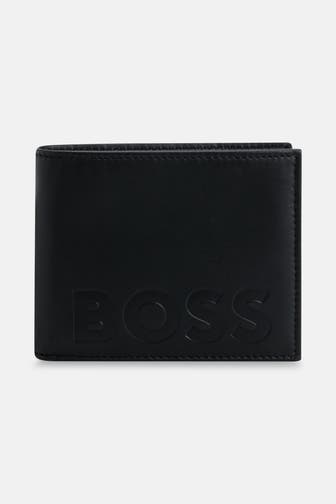 BOSS Ledergeldbörse schwarz