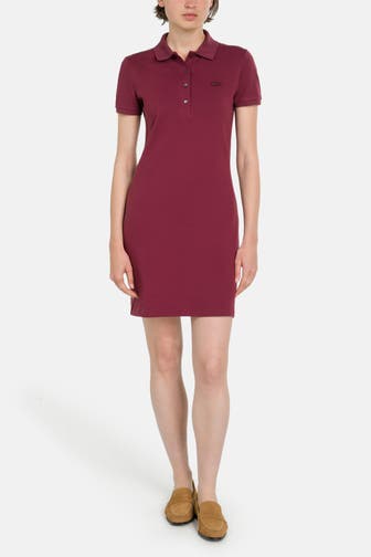LACOSTE Polokleid burgunder