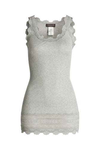 ROSEMUNDE Seidenmix-Top hellgrau