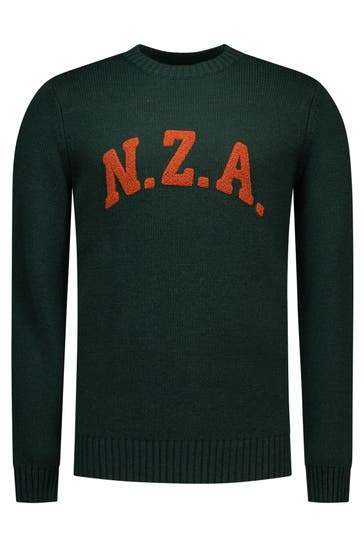 NEW ZEALAND AUCKLAND Wollmixpullover dunkelgrün