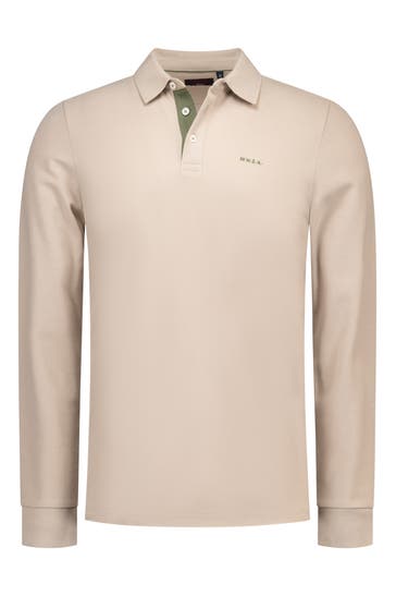 NEW ZEALAND AUCKLAND Langarmpolo beige