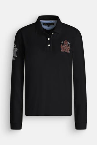 LA MARTINA Langarm-Polo 'Blondie' schwarz