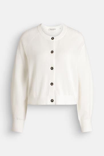 MARC O'POLO Strickjacke weiß