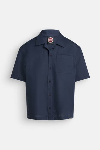 COLMAR Leinenmix-Hemd dunkelblau