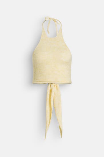 BLACK PALMS Strick-Top 'Kinda' gelb