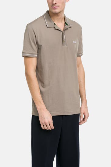 BOSS GREEN Polo-Shirt 'Paule' taupe