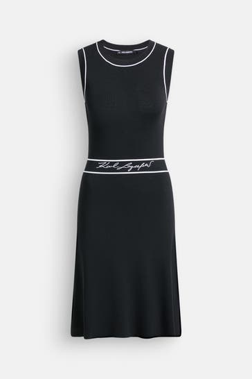 KARL LAGERFELD Strickkleid schwarz