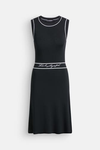 KARL LAGERFELD Strickkleid schwarz