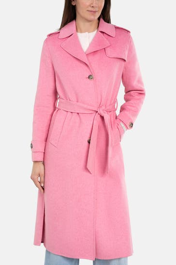 MILESTONE Wollmix-Mantel 'Cosmic' dunkelrosa