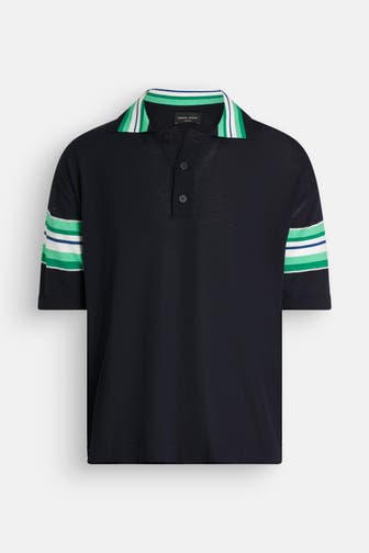 ROBERTO COLLINA Polo-Shirt schwarz