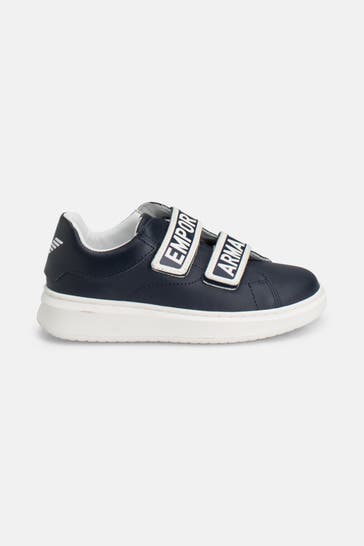 EMPORIO ARMANI Leder-Sneaker dunkelblau