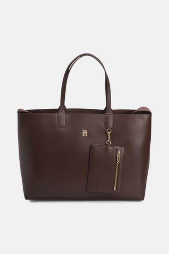 TOMMY HILFIGER Schultertasche dunkelbraun