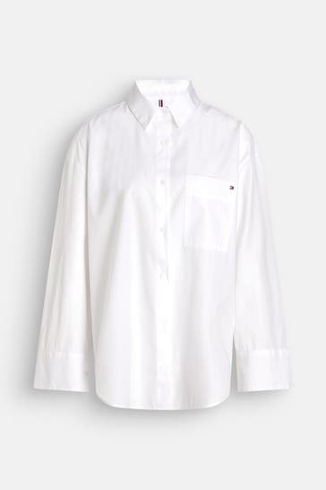 TOMMY HILFIGER Casual-Bluse weiß