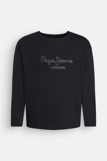 PEPE JEANS Longsleeve 'Vita Ls' schwarz