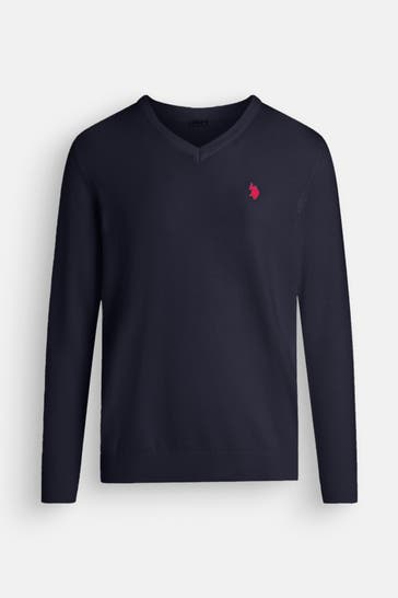 U.S. POLO ASSN. Strickpullover schwarzblau