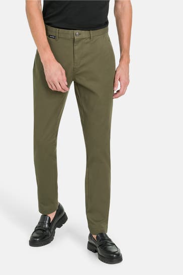 CALVIN KLEIN Stoffhose oliv