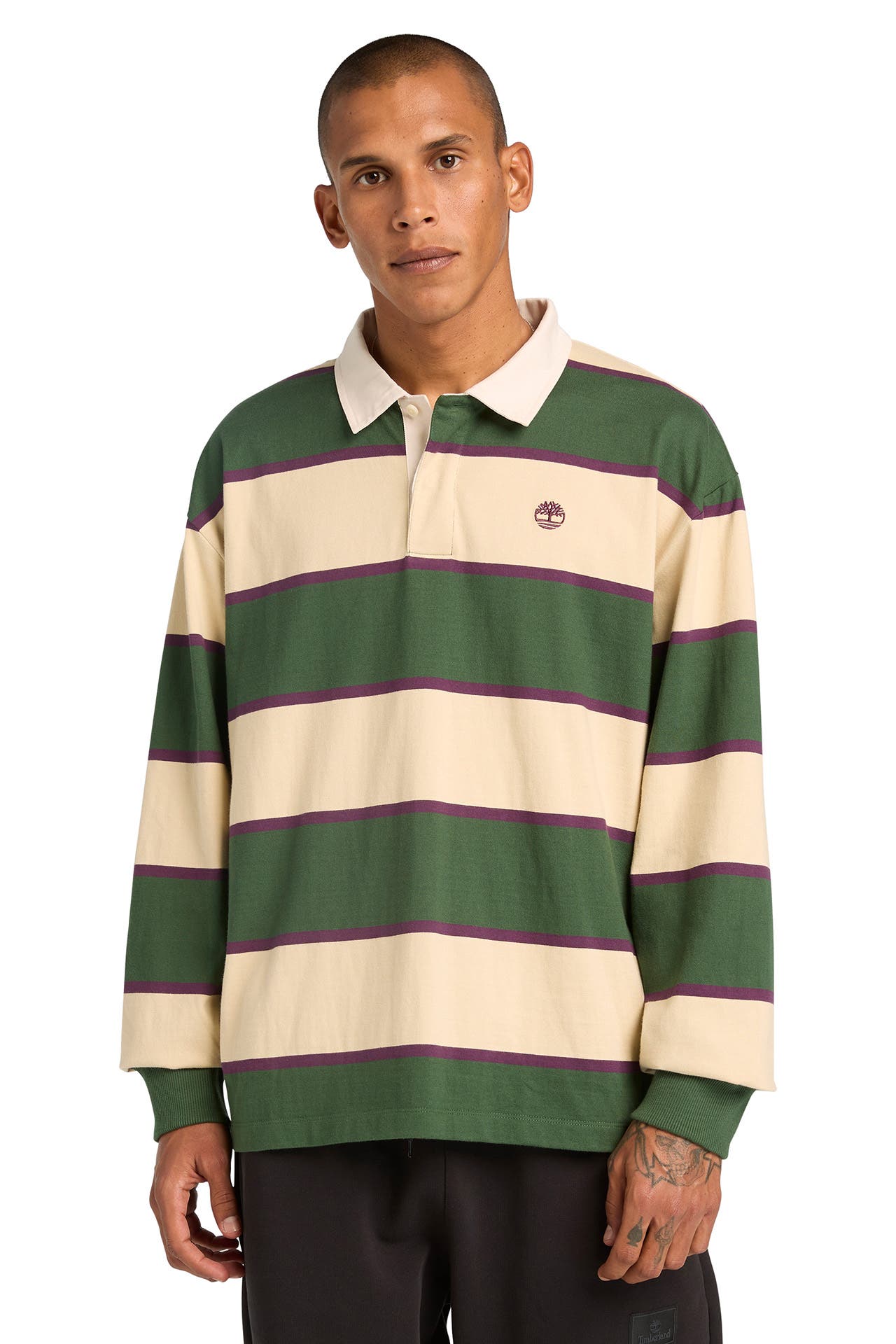 TIMBERLAND Longsleeve-Polo gestreift unisex, Bild 1