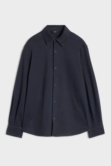 7 FOR ALL MANKIND Overshirt 'Twill Vulcan' dunkelblau