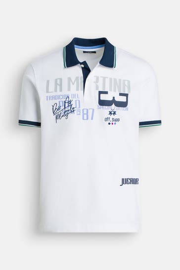 LA MARTINA Polo-Shirt weiß