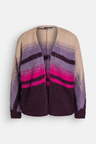 LUISA CERANO Wollmix-Cardigan gemustert