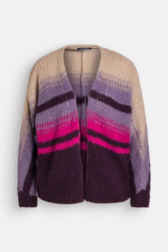LUISA CERANO Wollmix-Cardigan gemustert
