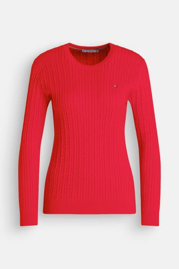 TOMMY HILFIGER Strickpullover rot