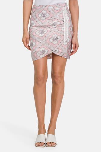 CLAIRE LUISE Casual-Rock rosa gemustert