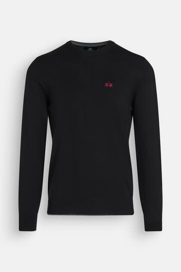 LA MARTINA Strickpullover schwarz