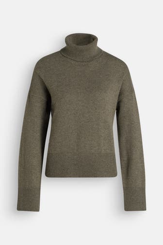 SELECTED Wollmix-Pullover oliv