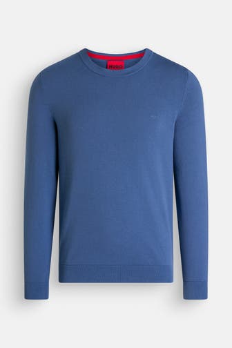 HUGO Strickpullover azurblau