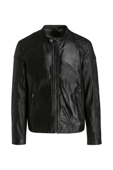MUSTANG Lederjacke 'Max' schwarz