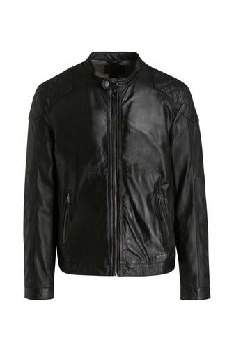 MUSTANG Lederjacke 'Max' schwarz