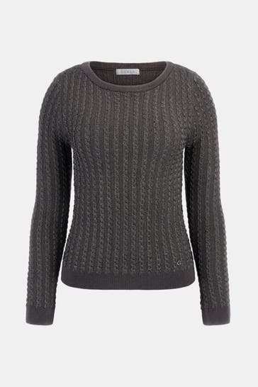 GUESS Strickpullover 'Josie' dunkelgrau