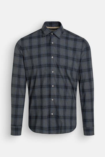 FIL NOIR Karohemd dunkelgrau