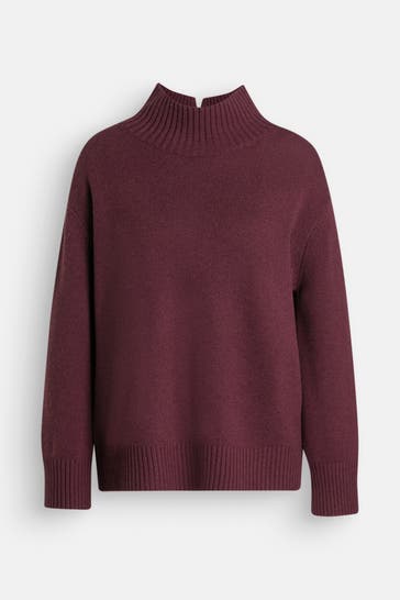 LUISA CERANO Wollmix-Pullover bordeaux