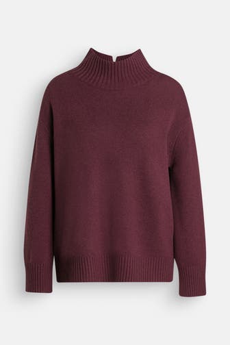 LUISA CERANO Wollmix-Pullover bordeaux