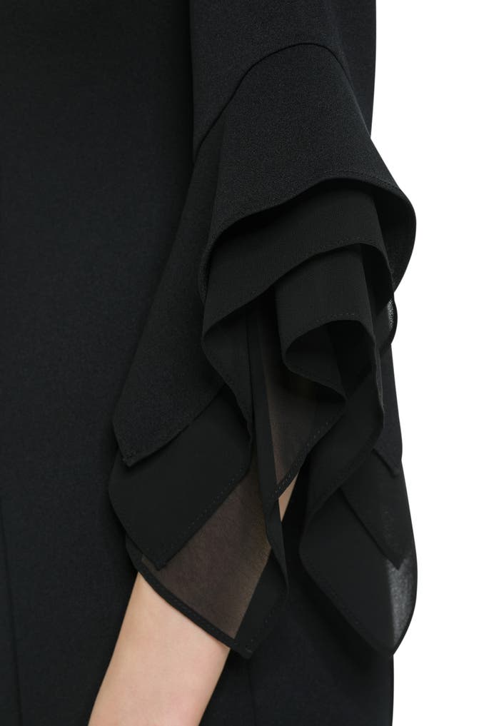 Joseph Ribkoff Damen Kleid Langarm In Schwarz - Elegantes Polyester-Kleid Mit Reißverschluss