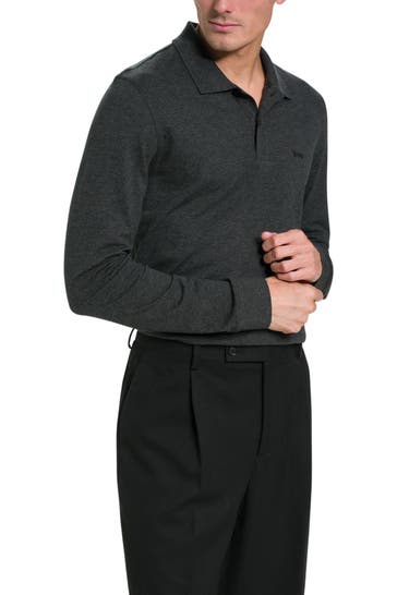 BOSS Polo-Shirt 'Paderna' dunkelgrau