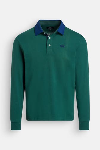 LA MARTINA Langarm-Polo dunkelgrün