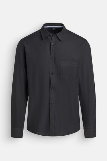 OLYMP Flanell-Hemd schwarz Regular Fit