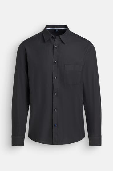 OLYMP - Flanell-Hemd schwarz Regular Fit