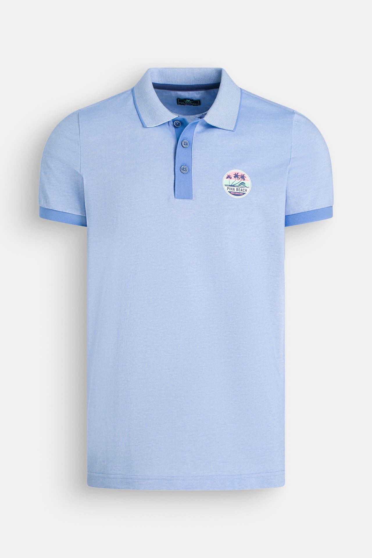 NEW ZEALAND AUCKLAND Polo-Shirt 'Kingston' hellblau meliert, Bild 1