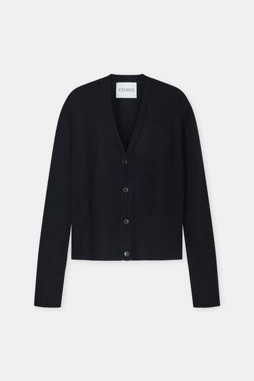 CLOSED Wollstrickjacke schwarz