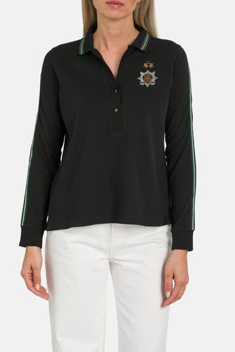 LA MARTINA Langarm-Polo schwarz