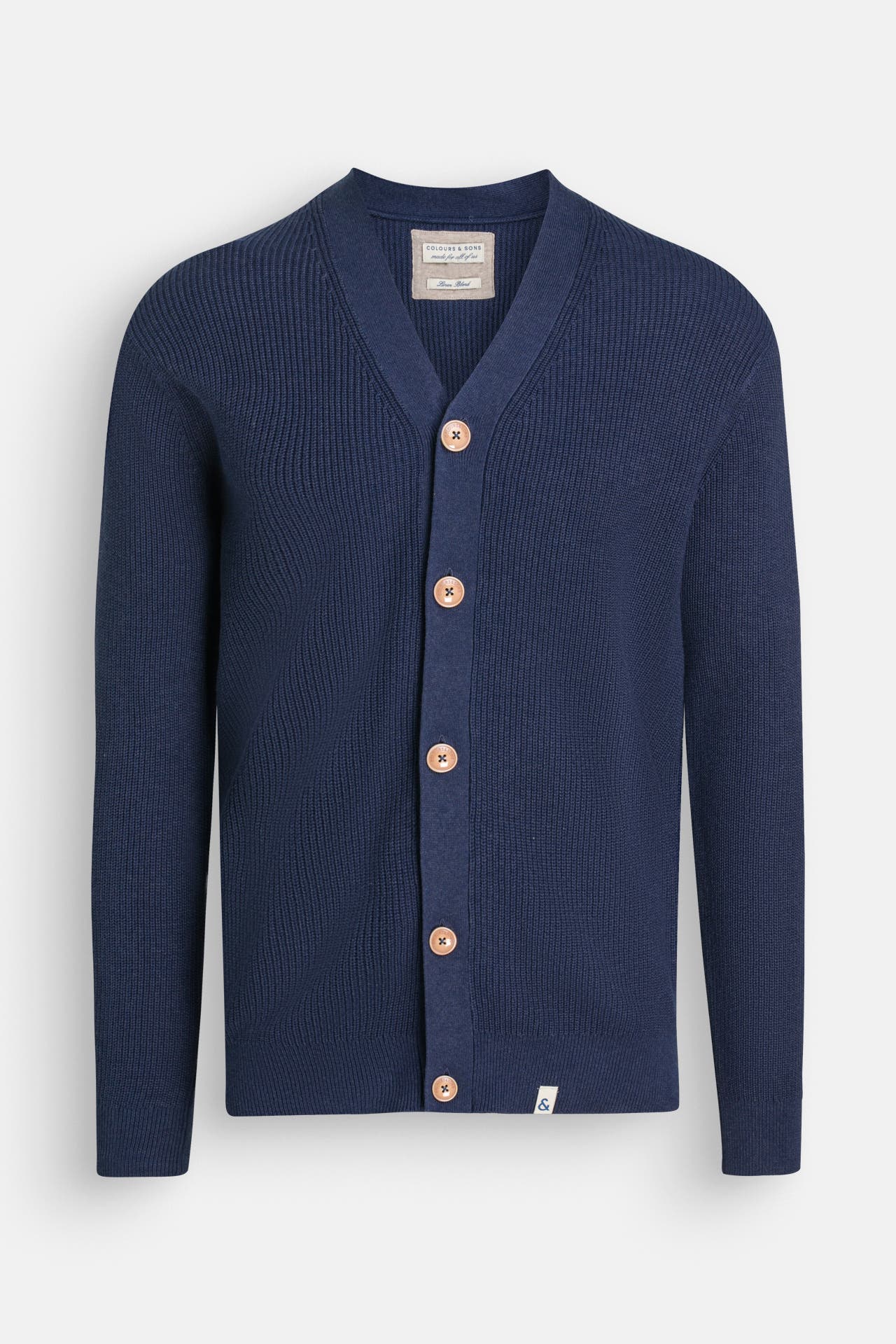 COLOURS & SONS Leinenmix-Cardigan navy, Bild 1