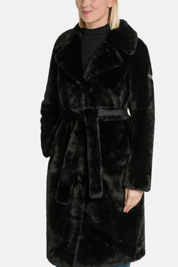 FRIEDA & FREDDIES NY Kunstfellmantel schwarz
